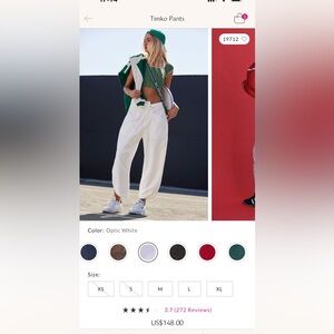 FP Movement Timko Pant White XS